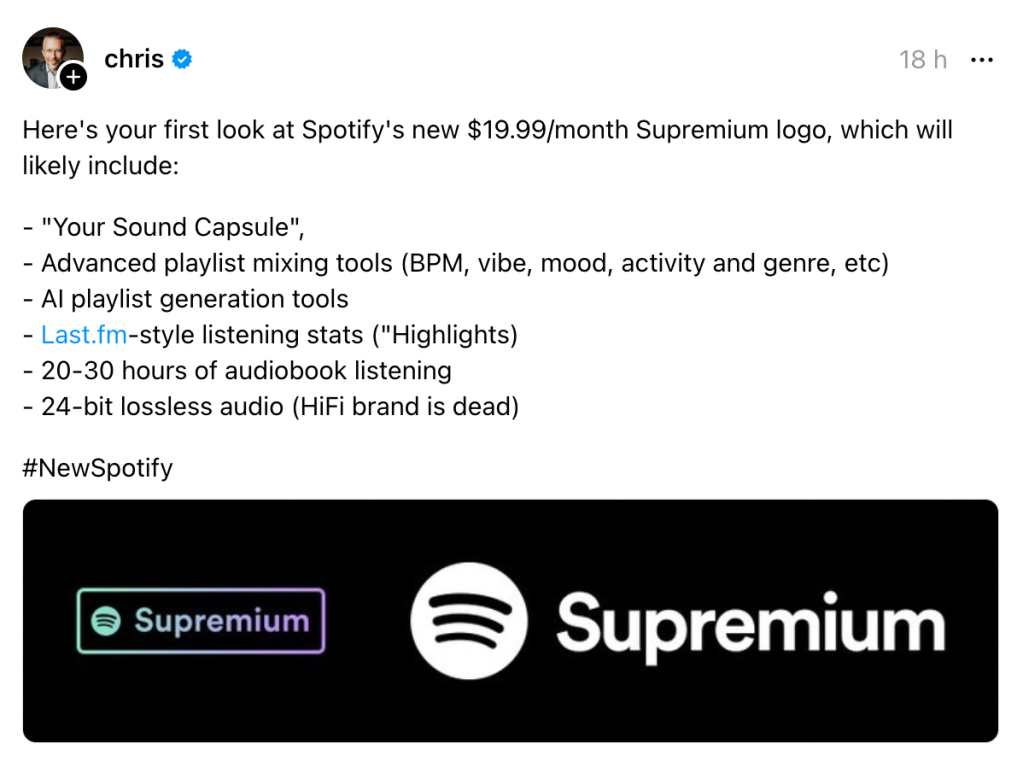 Spotify Supremium