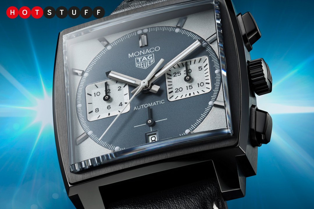 TAG Heuer's Monaco 'Night Driver' limited edition on blue/black bakground