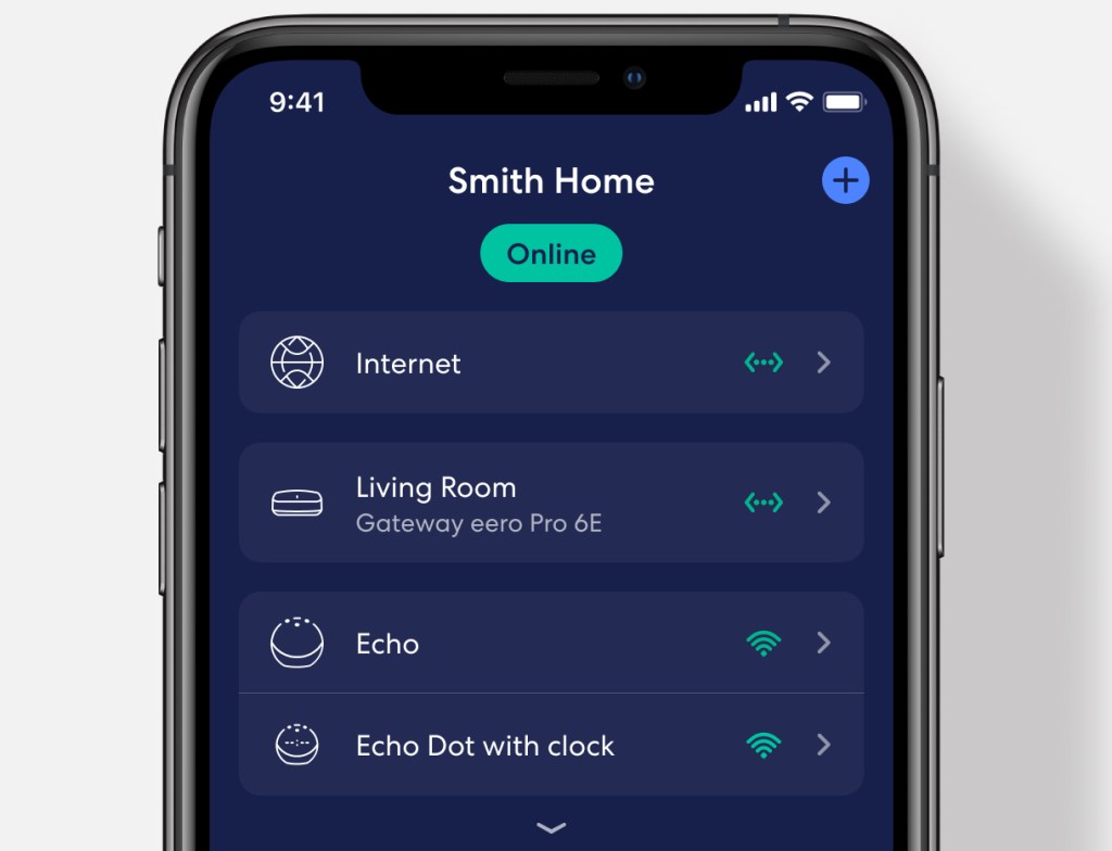 Echo in Eero mesh screenshot