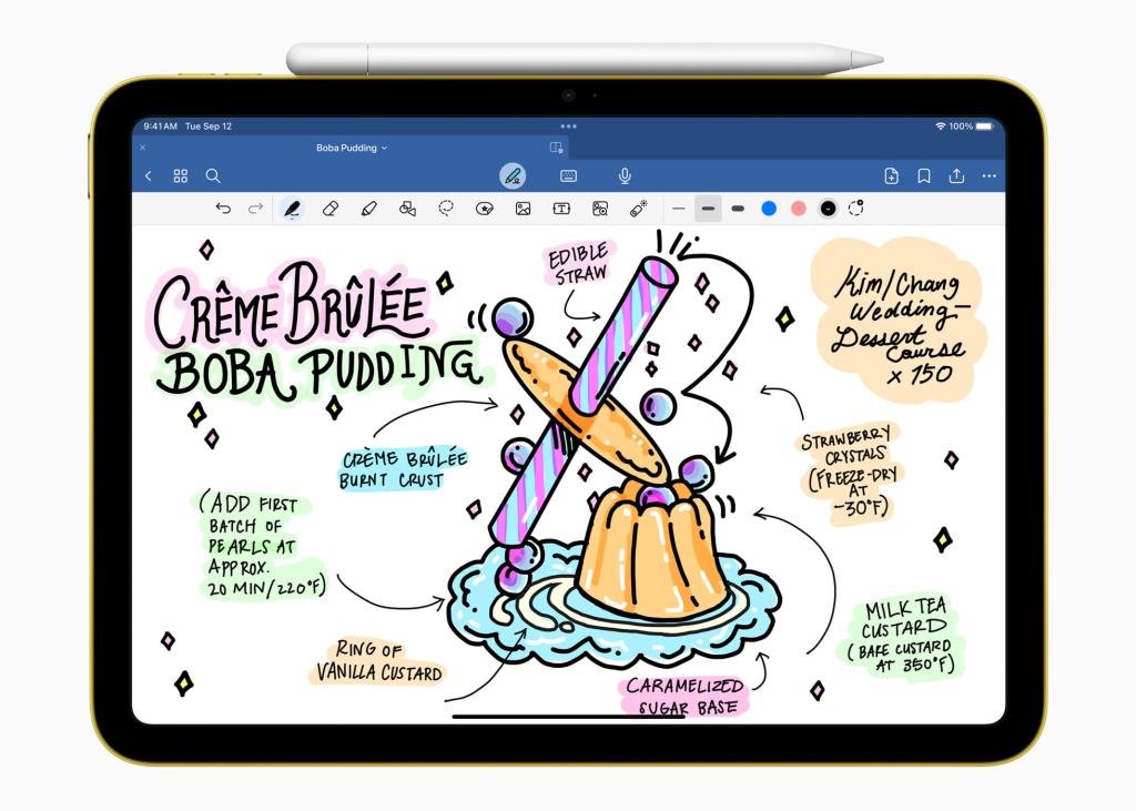 Apple Pencil attached to iPad