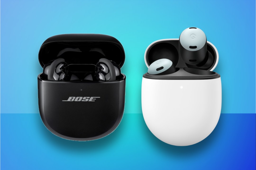 Bose QC Ultra buds next to Pixel Buds Pro