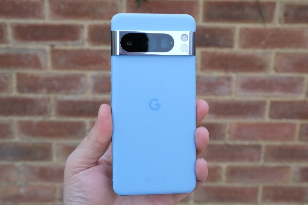 Google Pixel 8 Pro review in hand rear