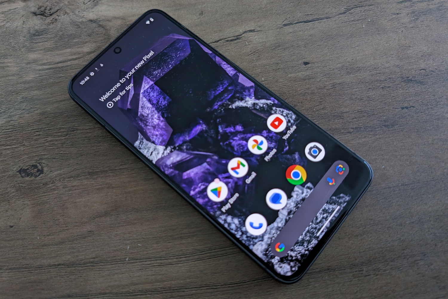 Google Pixel 8 review Android homescreen