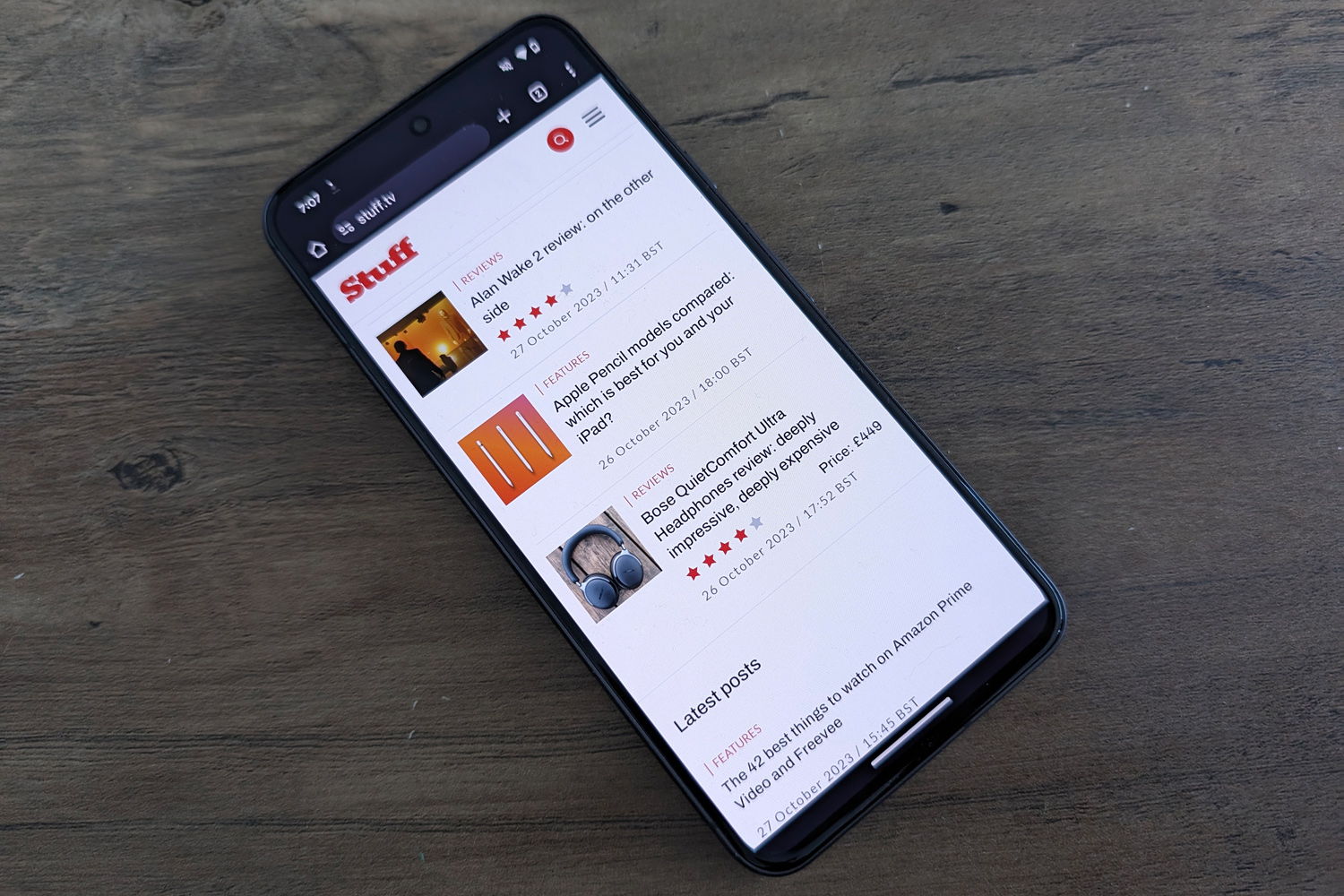 Google Pixel 8 review Stuff website