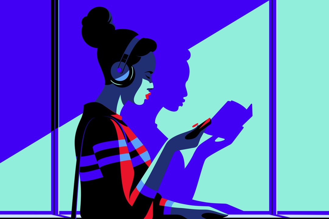 Spotify audiobooks graphic woman