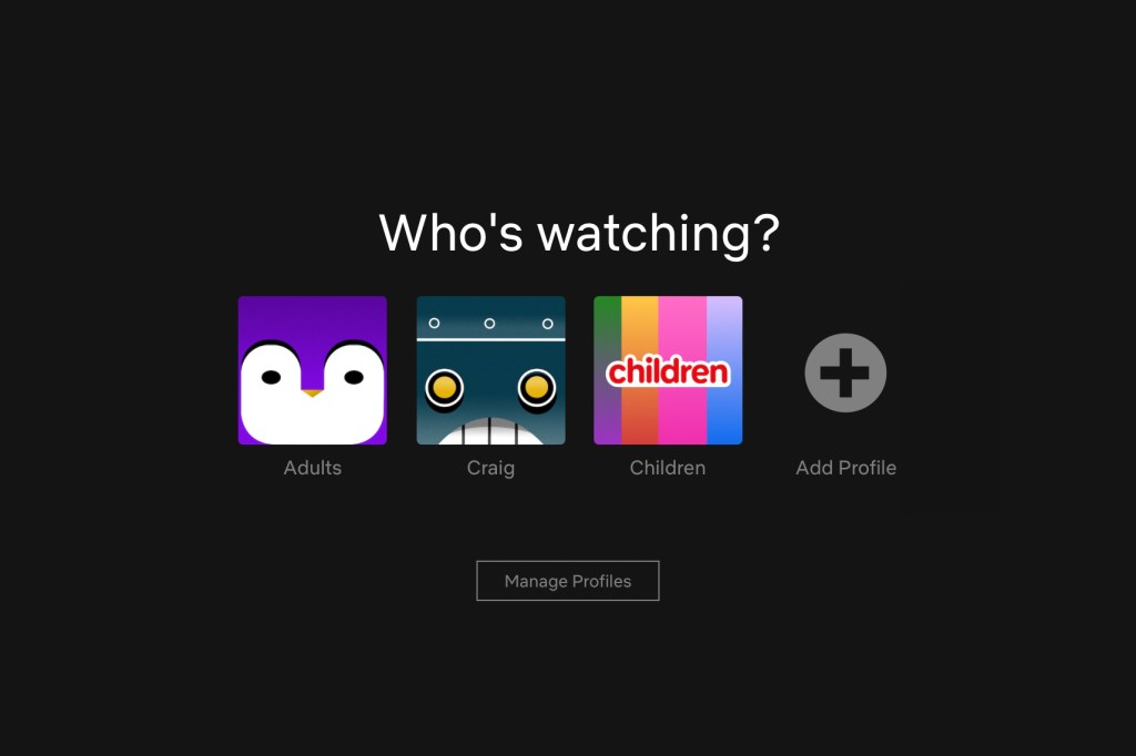 Netflix profiles image that asks: Who’s watching?