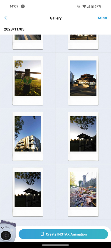 Fujifilm Instax Pal review app gallery