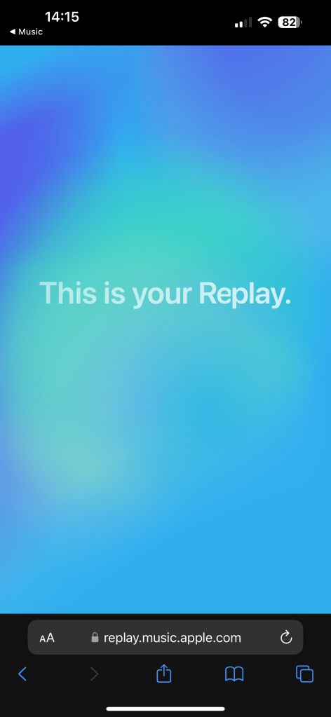 Apple Music Replay 2023 dashboard