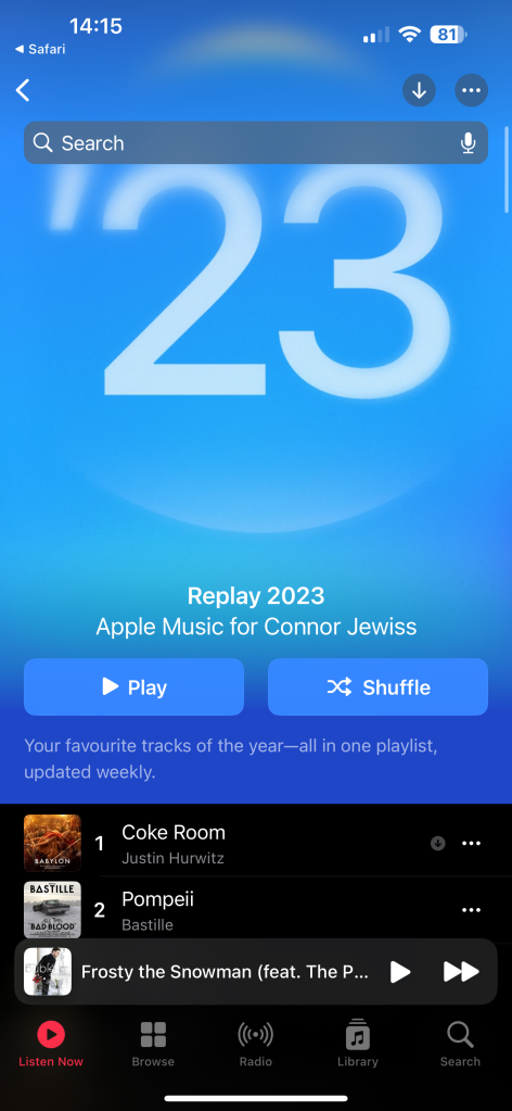 Apple Music Replay 2023 playlist