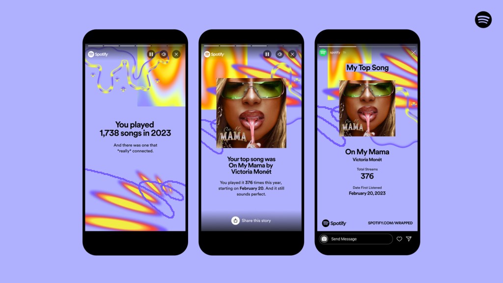 Spotify Wrapped 2023 share top song