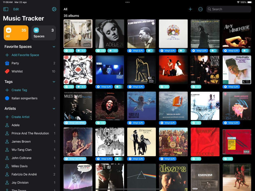 Music Tracker for iPad