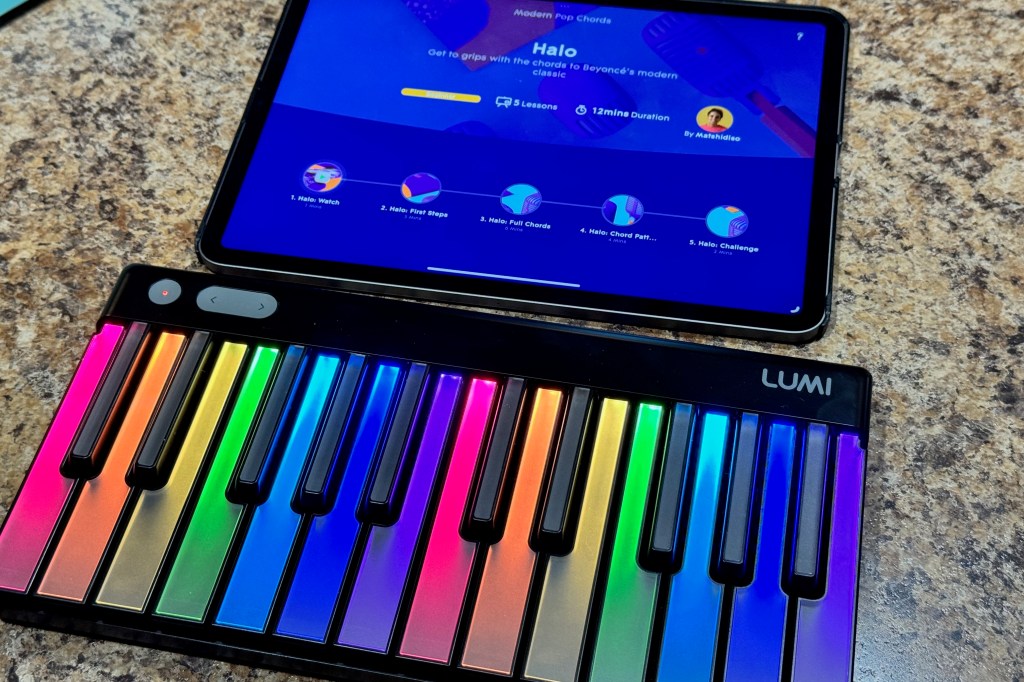 Lumi Keys next to iPad