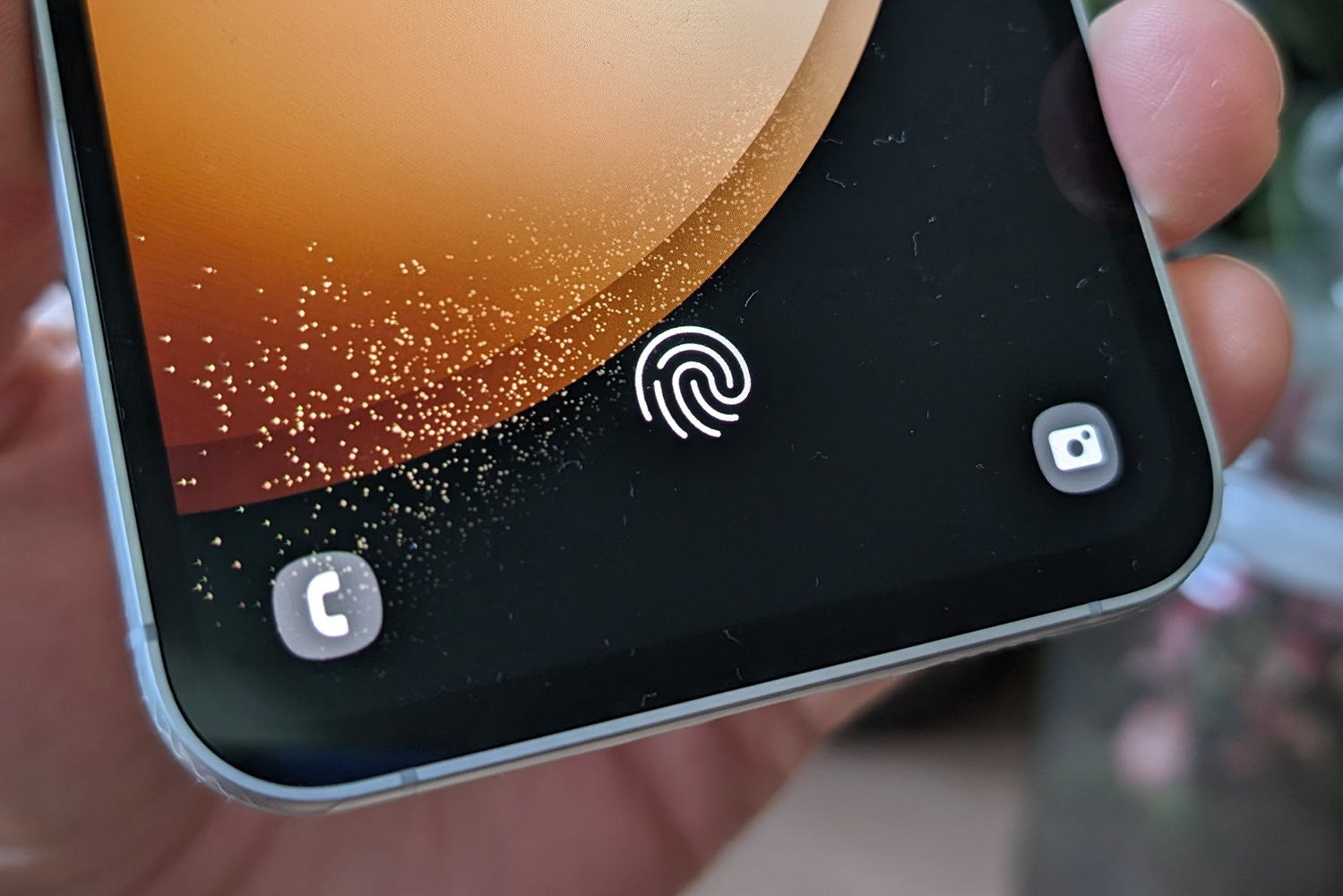 Samsung Galaxy S23 FE review fingerprint sensor