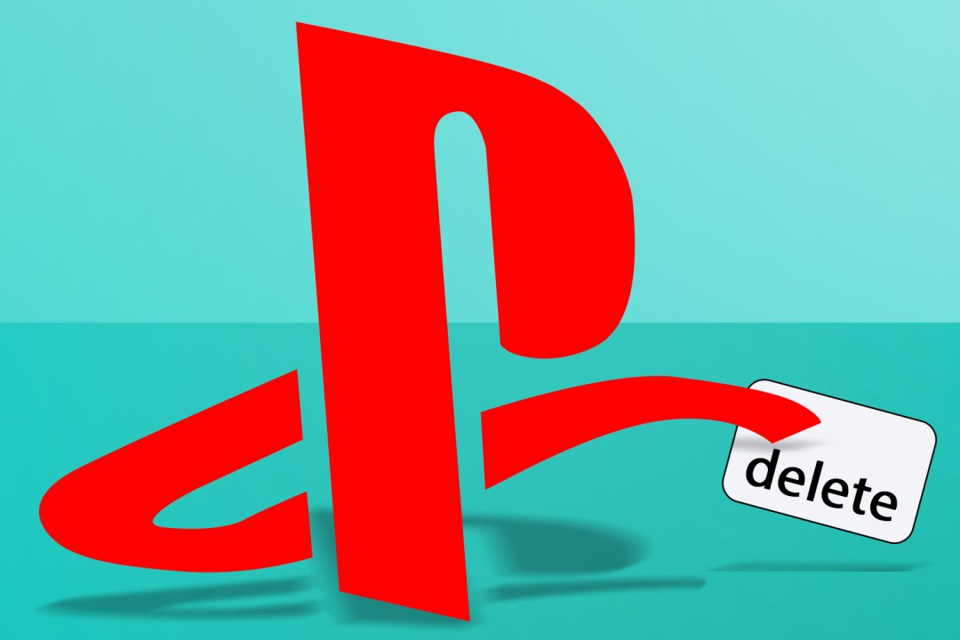 PlayStation logo pressing delete