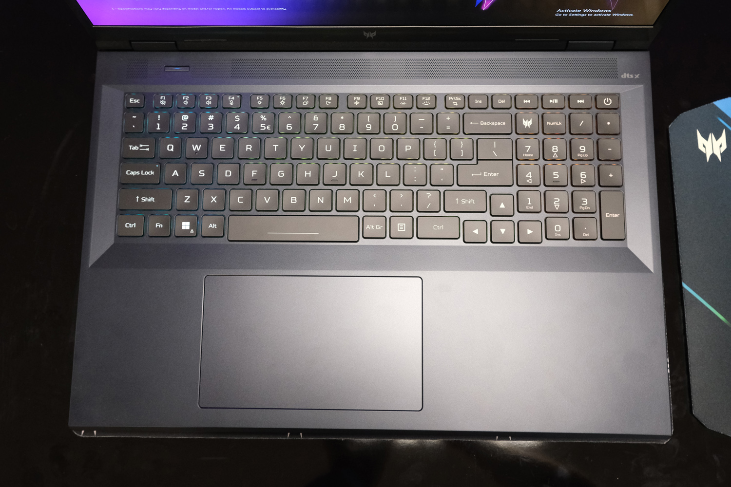 Acer Predator Helios Neo 18 hands-on keyboard tray