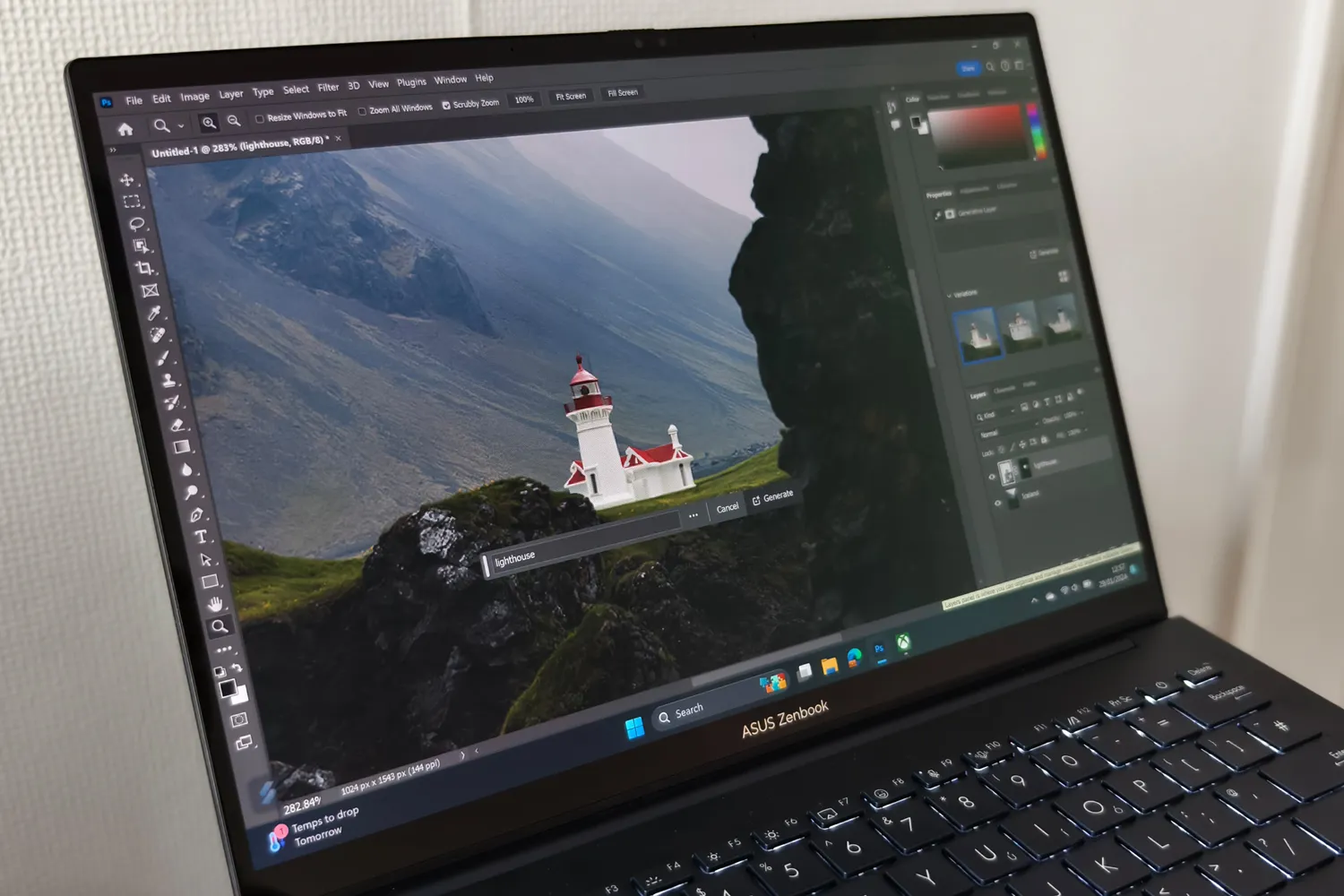 Asus Zenbook 14 OLED 2024 review AI image editing