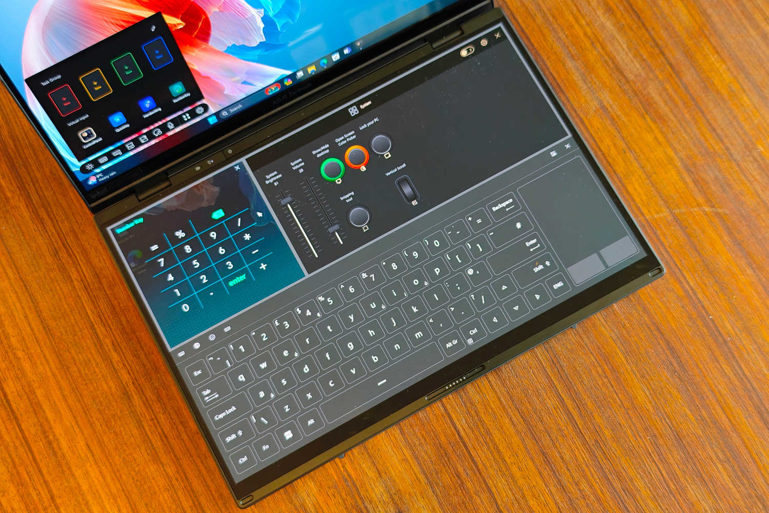 Asus Zenbook Duo OLED 2024 review onscreen keyboard