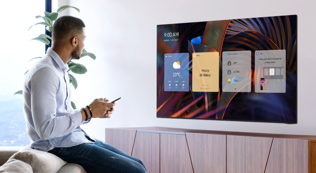 Samsung's new TVs being used