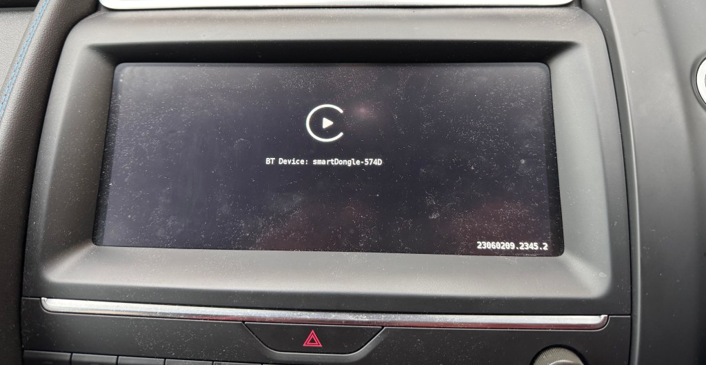 CarPlay dongle on screen