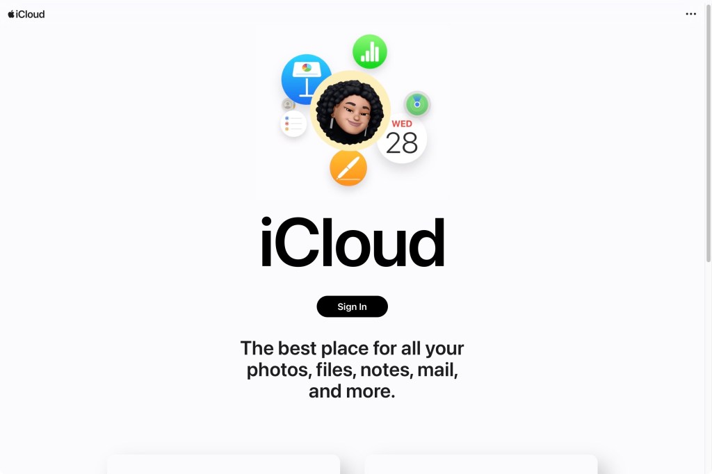 iCloud website