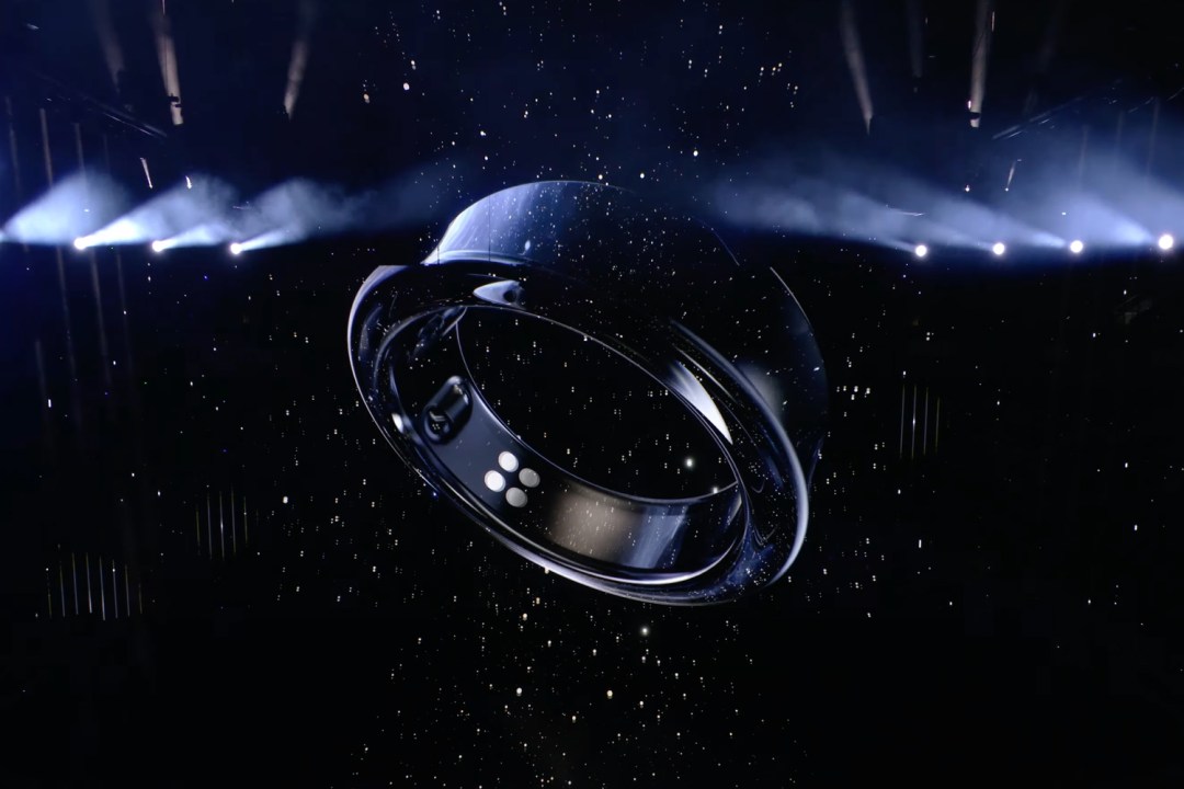 Samsung Galaxy Ring over a stage