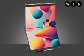 WIN 1 of 2 Mobile Pixels Geminos stacked dual-screen monitors!
