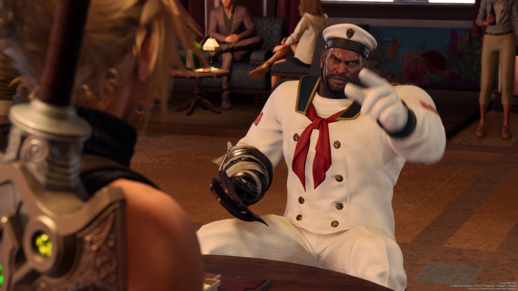 Final Fantasy VII Rebirth review Barrett sailor