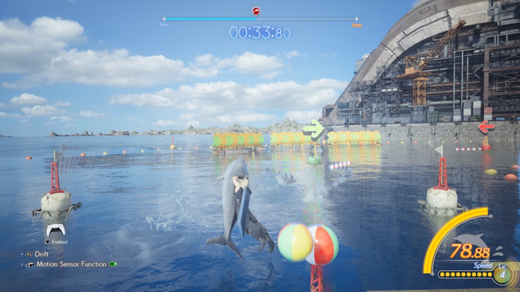 Final Fantasy VII Rebirth review dolphin racing