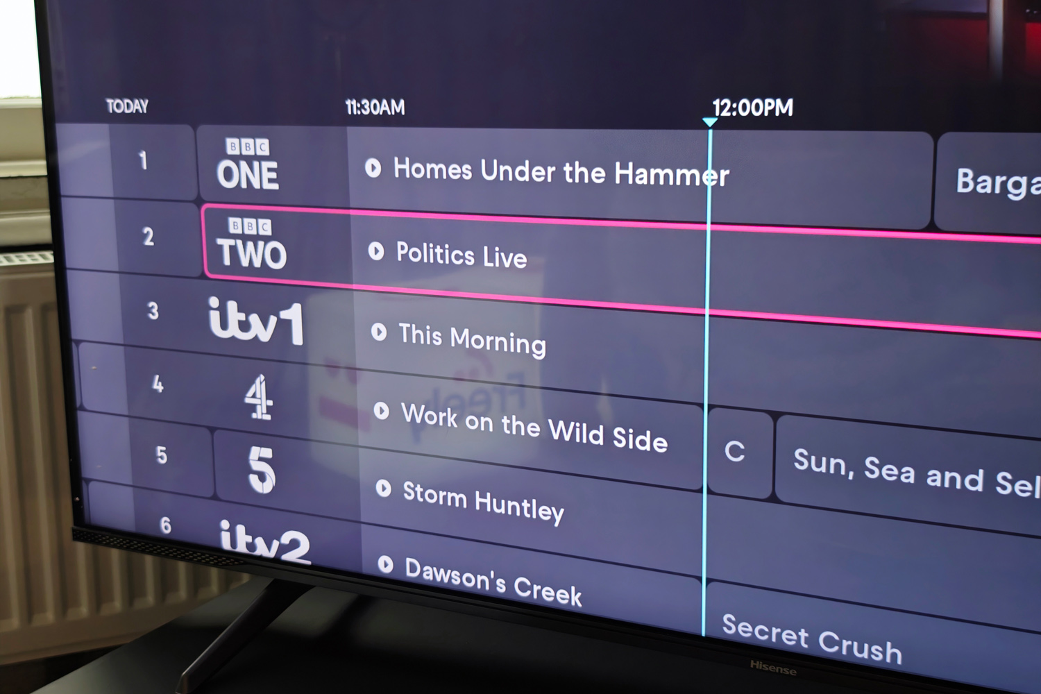 Freely hands-on TV guide