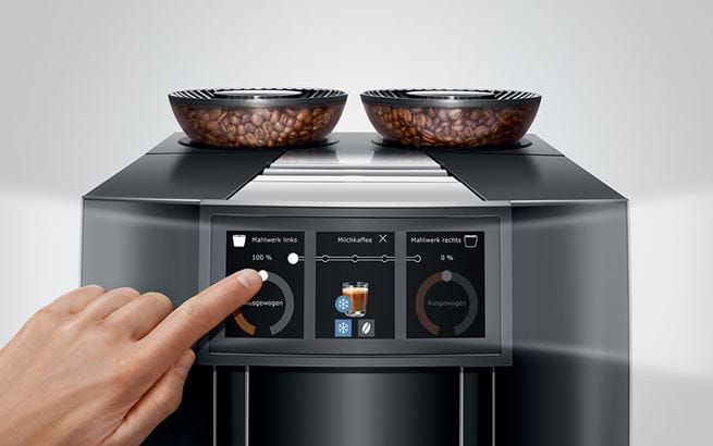 Touchscreen panel of Jura Giga 10 coffee machine