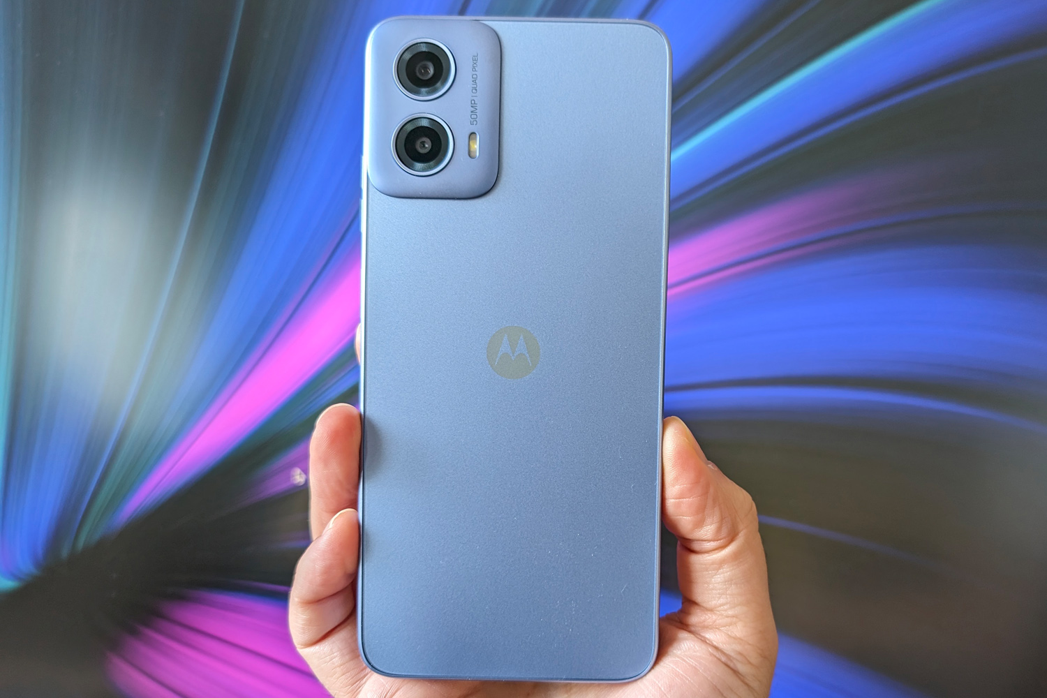Motorola G34 5G review in hand rear