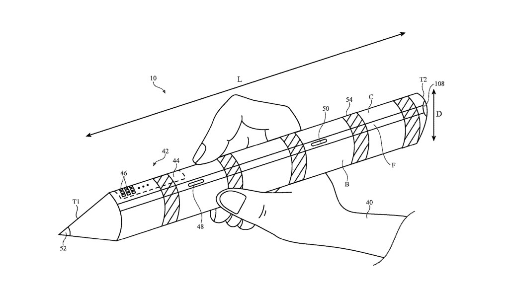 Patent sketch for the Apple Pencil sleeve