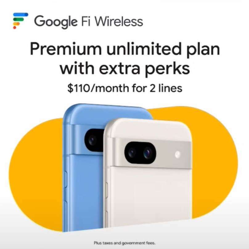 Alleged Google Fi Pixel 8a advert