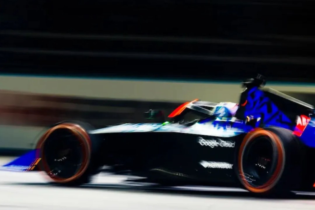 Google Cloud logo on Formula E racing car