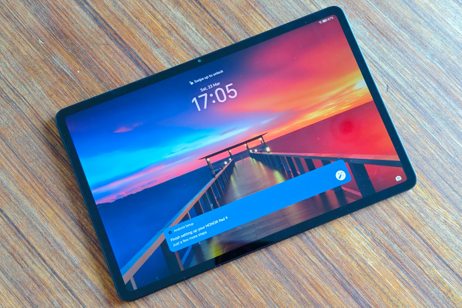 Honor Pad 9 review lock screen
