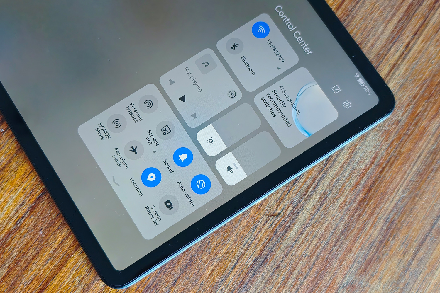 Honor Pad 9 review quick settings