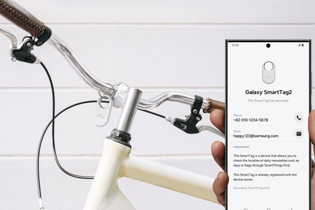 Samsung SmartTag 2 on bike
