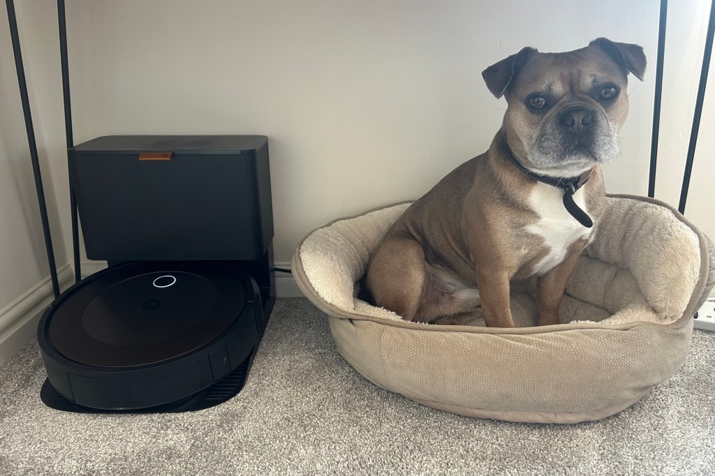 iRobot Roomba J9+ with dog