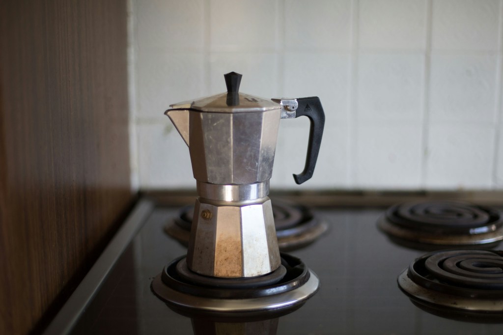 Moka Pot in use