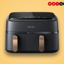 This Philips air fryer has two baskets and can handle a family meal