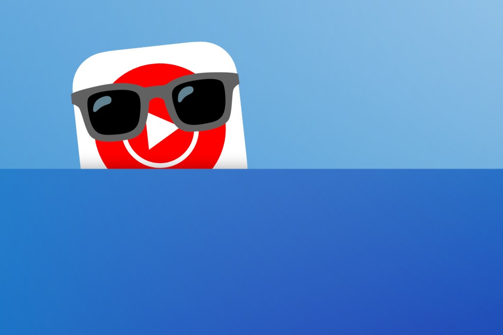 YouTube Music icon, in shades, hiding