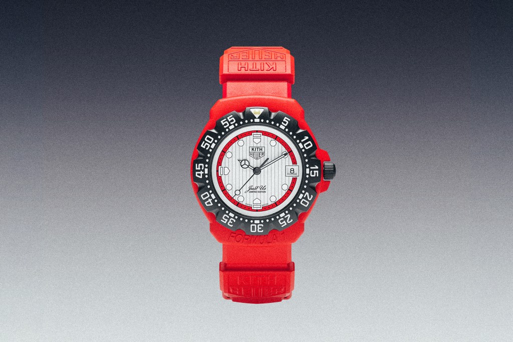 Red TAG Heuer Formula 1 | Kith on grey gradient background