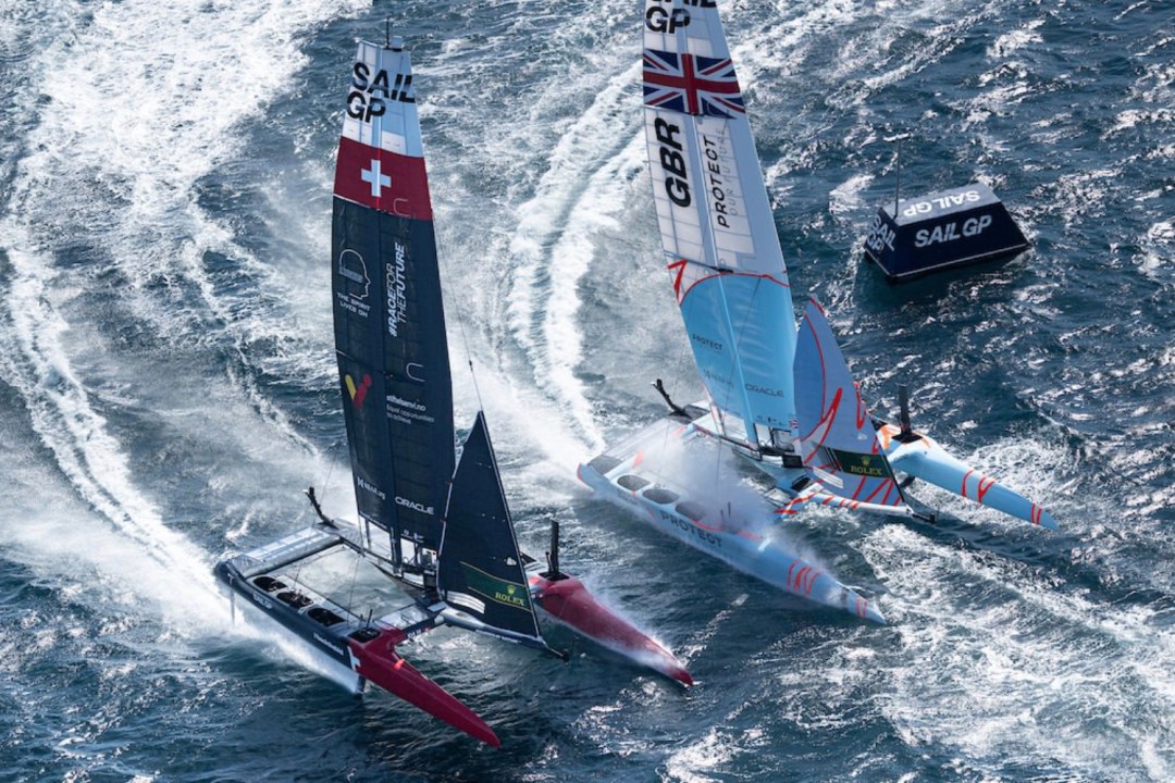 SailGP boats racing