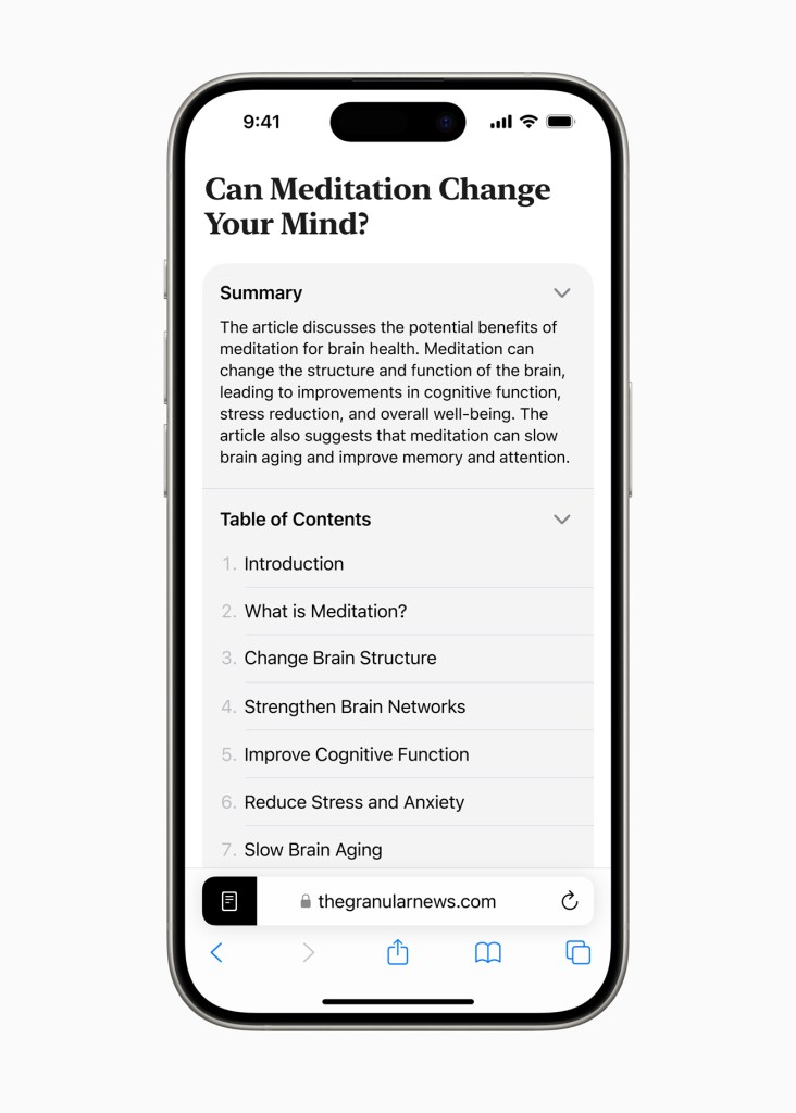 iOS 18 Safari