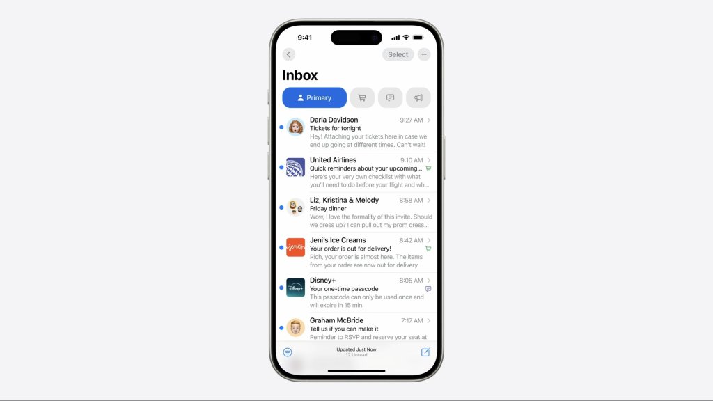 iOS 18 Mail app