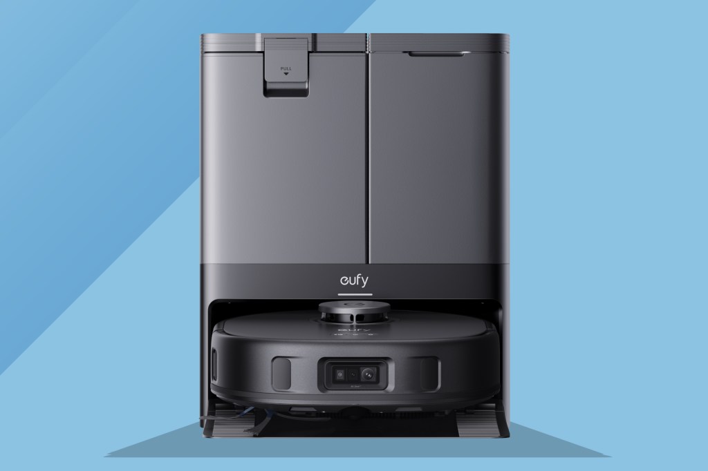 Eufy X10 Pro Omni on blue background