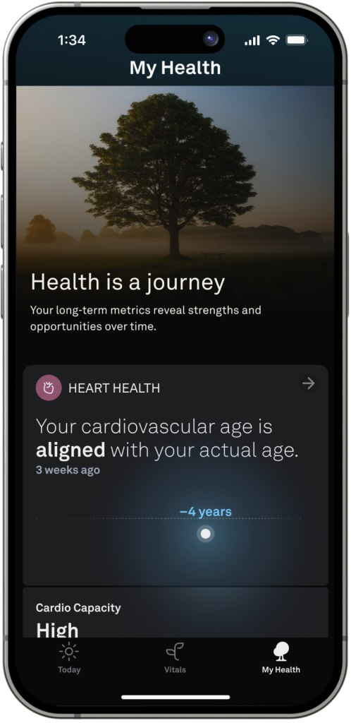 Oura eapp Health view