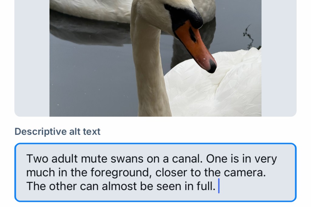 Alt text in Bluesky