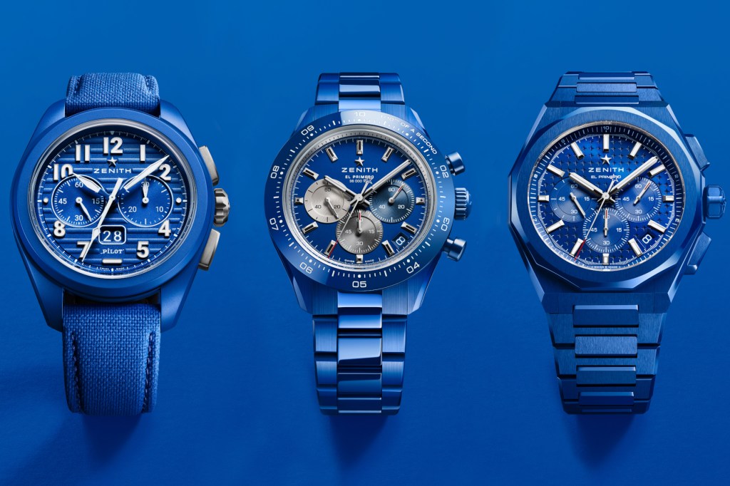Zenith Blue Editions on blue background