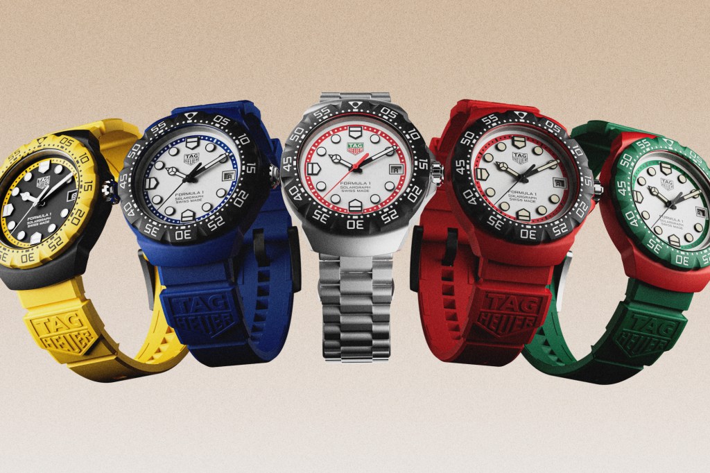 Collection of five TAG Heuer Forumla 1 Solargraph models